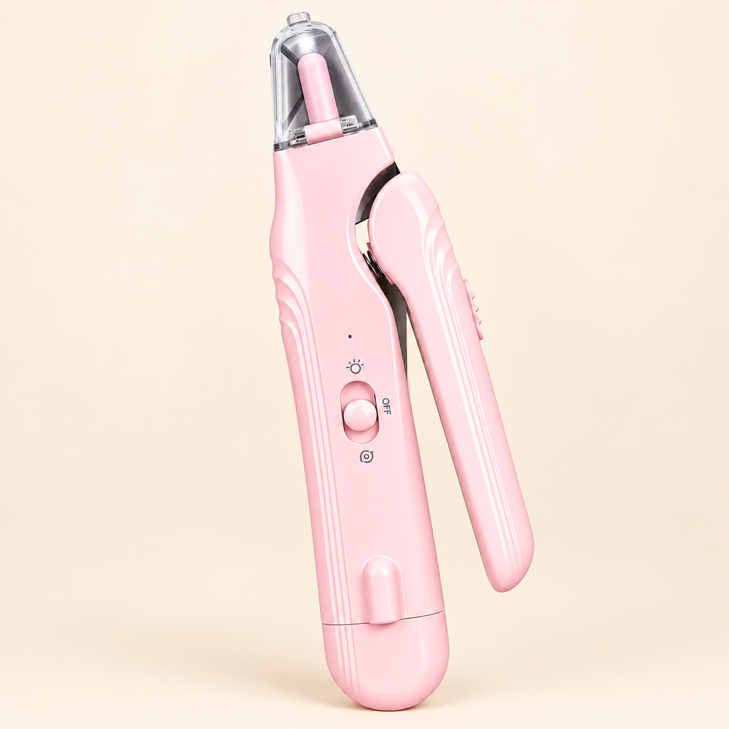 2-in-1 pet nail grinder and clipper with LED light for trimming dog nails