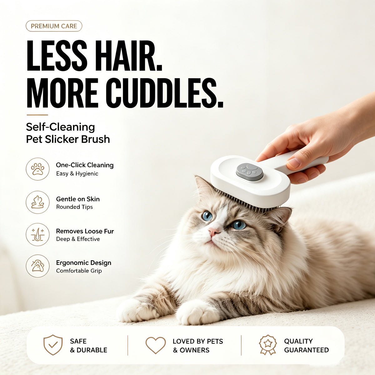 Self-Cleaning Slicker Brush for Dogs & Cats – product image 12