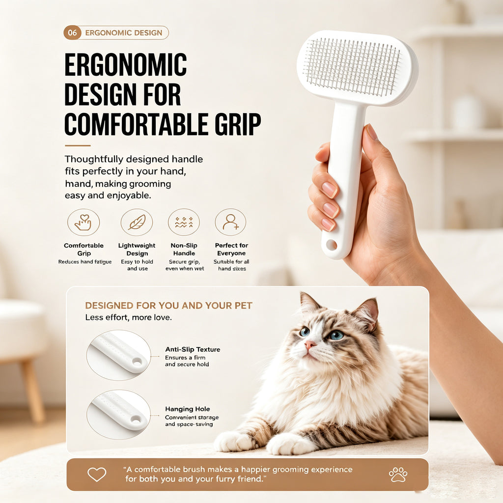 Self-Cleaning Slicker Brush for Dogs & Cats – product image 8