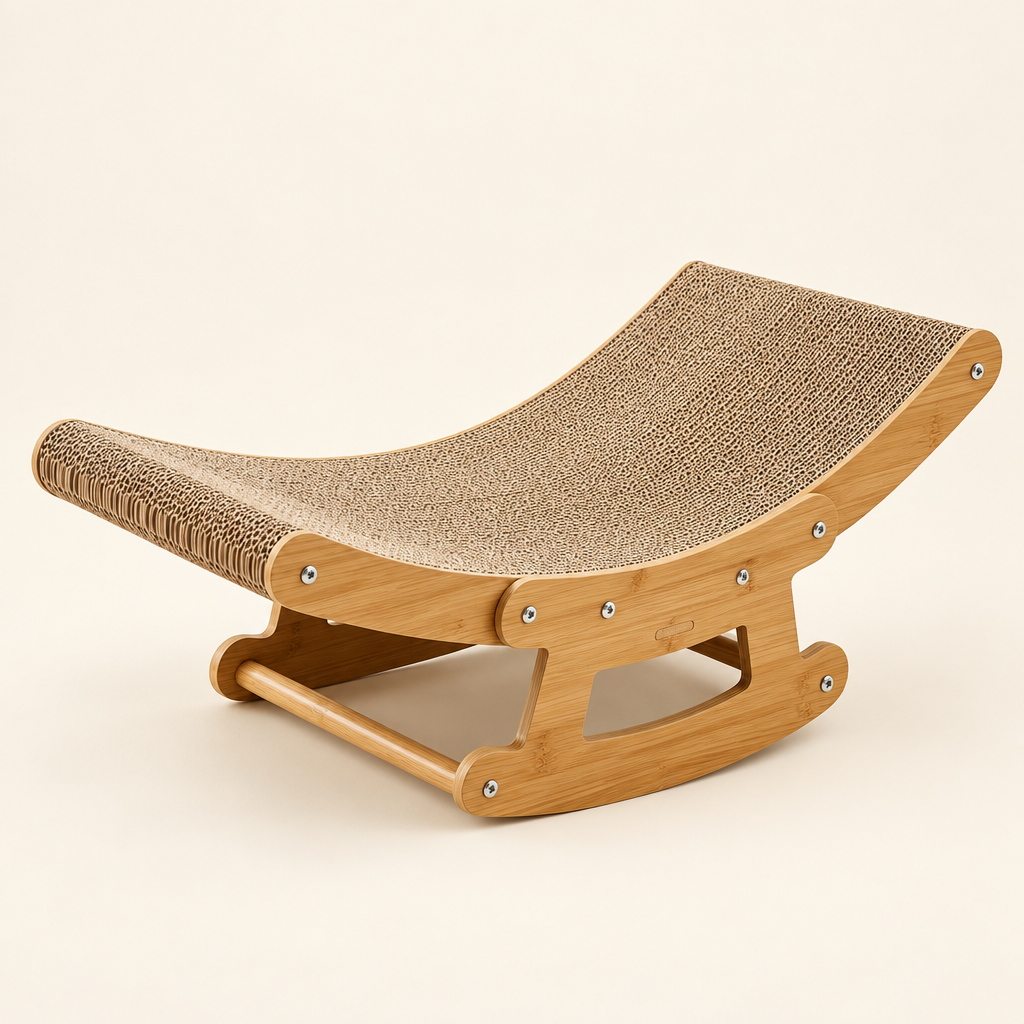 2-in-1 cat rocking scratcher lounge