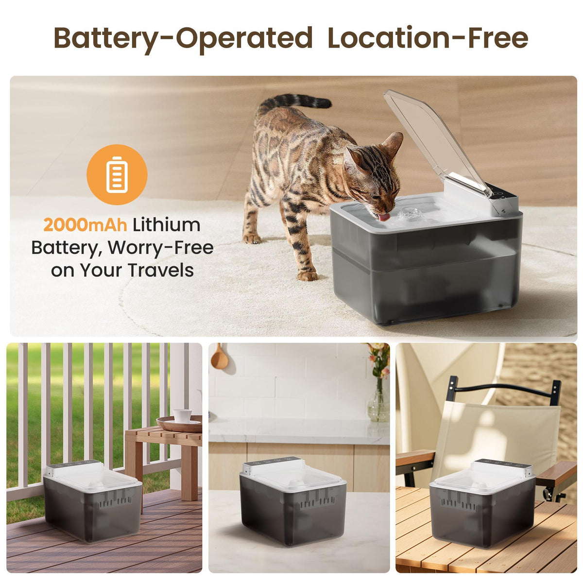 Stainless Steel Cat Water Fountain – product image 7