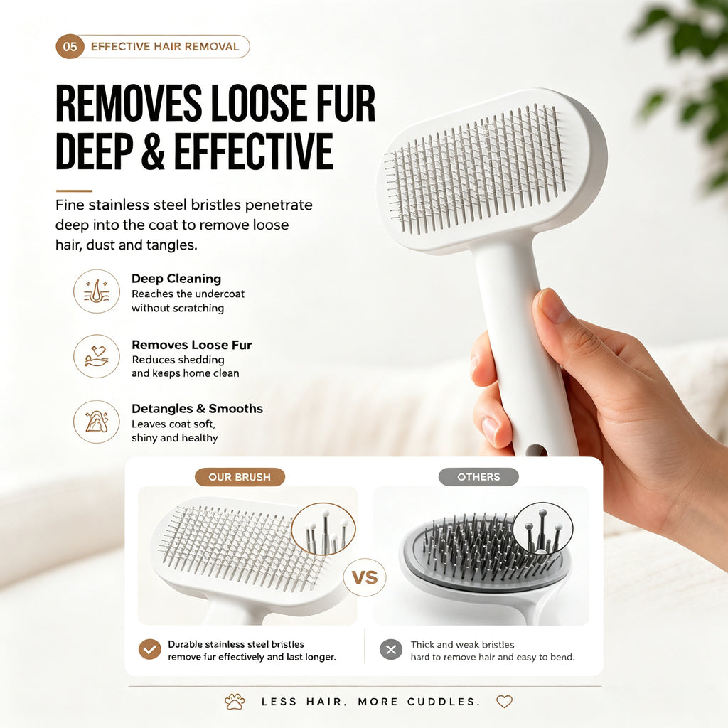 Self-Cleaning Slicker Brush for Dogs & Cats – product image 4