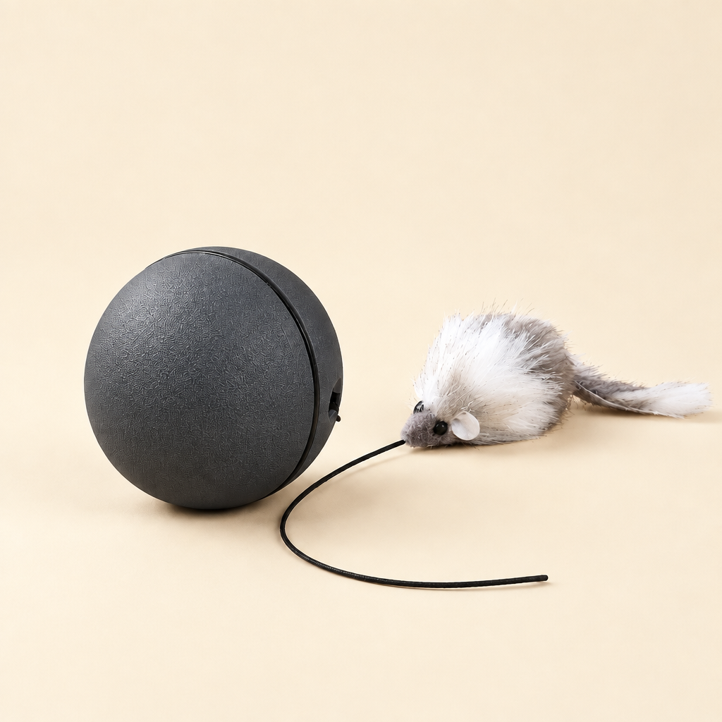 Automatic Rolling Ball Cat Toy in Dark Gray
