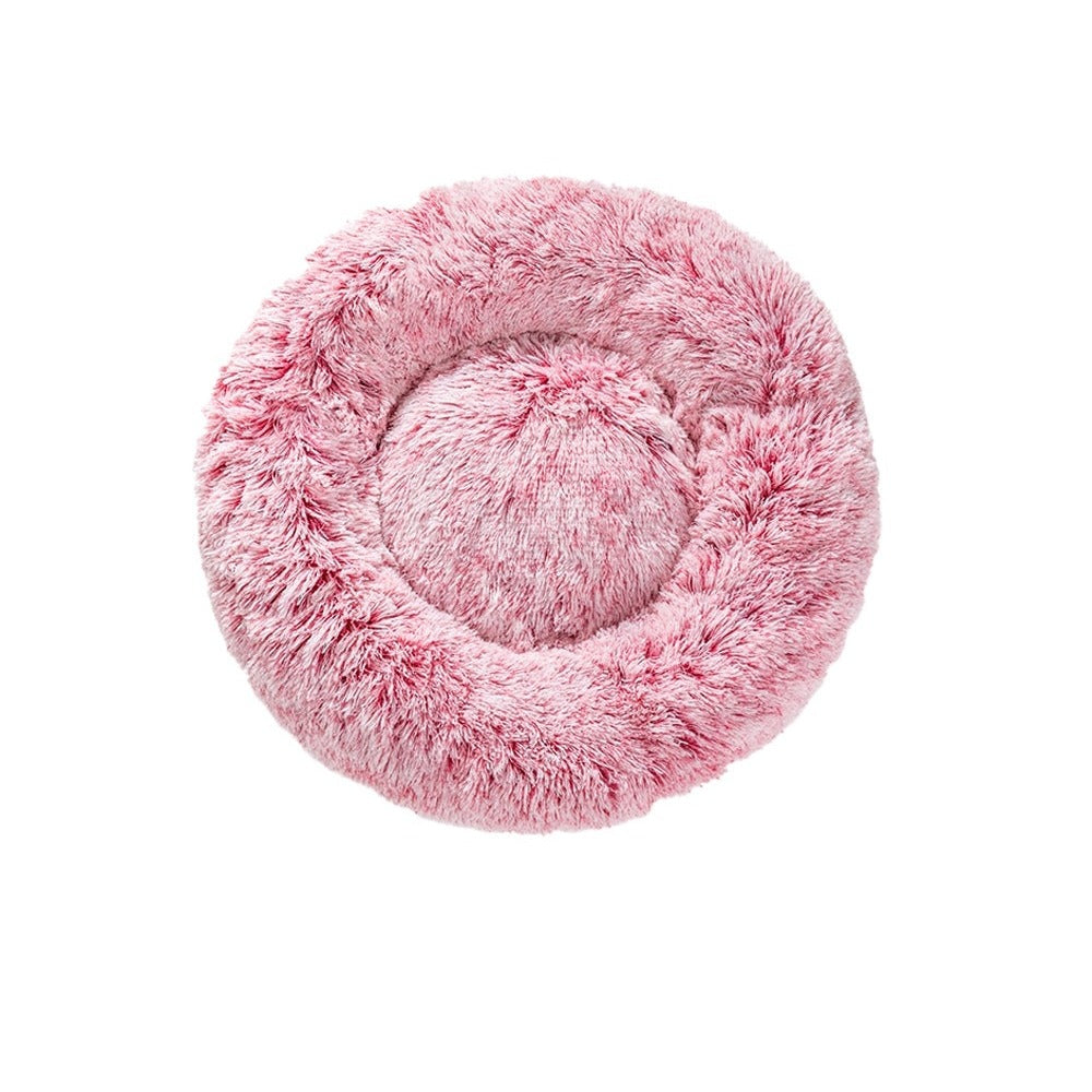 Mara Calming Donut Bed in Frost Pink