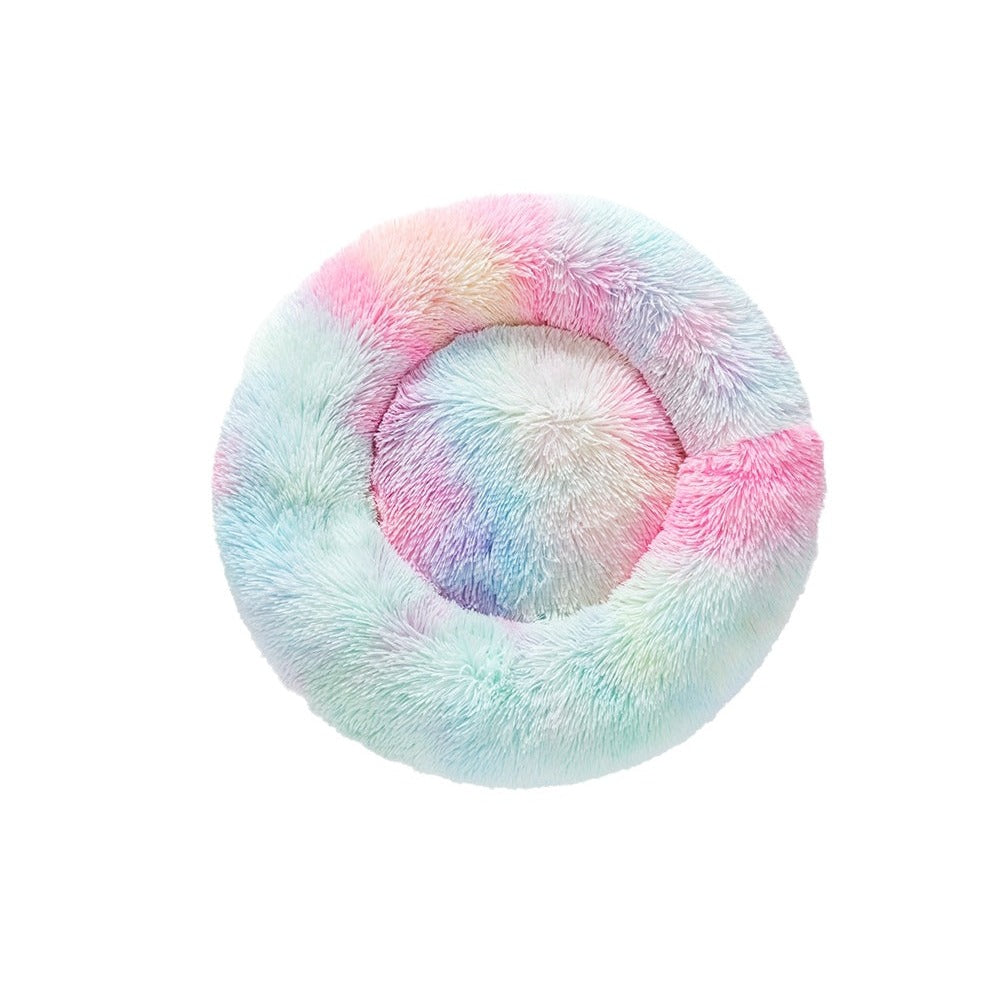 Mara Calming Donut Bed in Rainbow