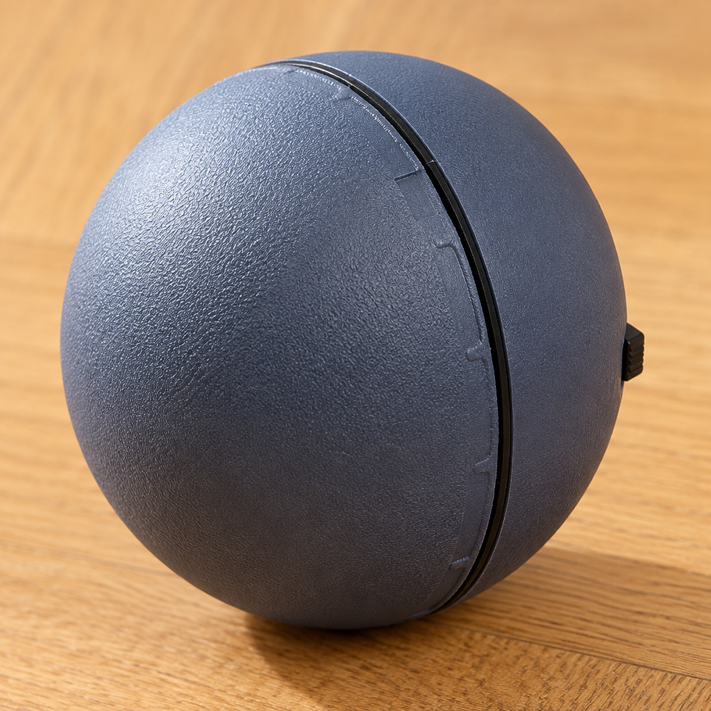 Close-up detail of the surface and visible construction of the Automatic Rolling Ball Cat Toy.