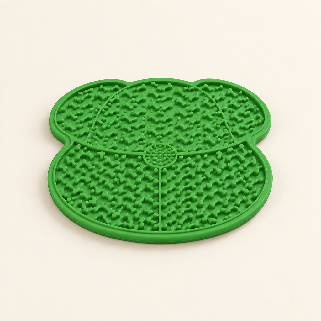 Green lick mat for dogs and cats