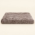 Plush Nest Dog Bed, Coffee & White