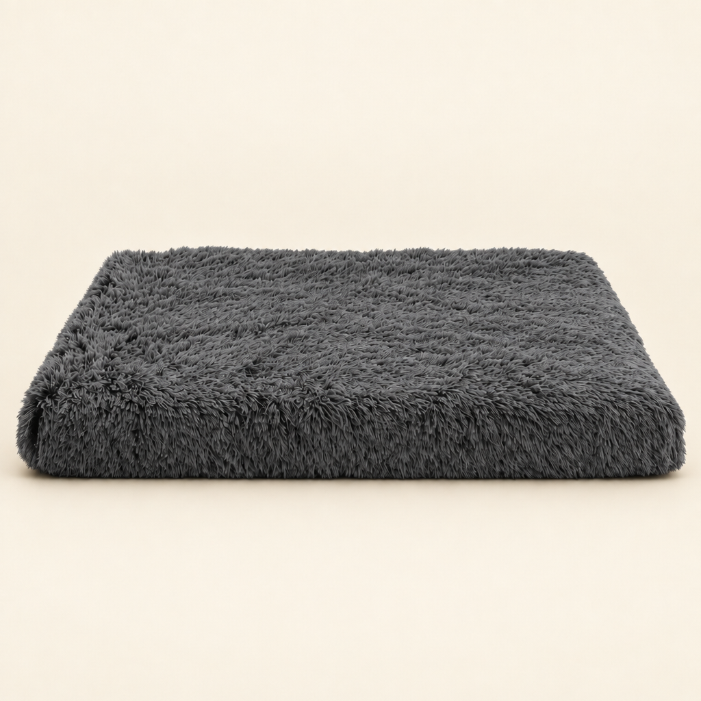 Plush Nest Dog Bed, Dark Grey