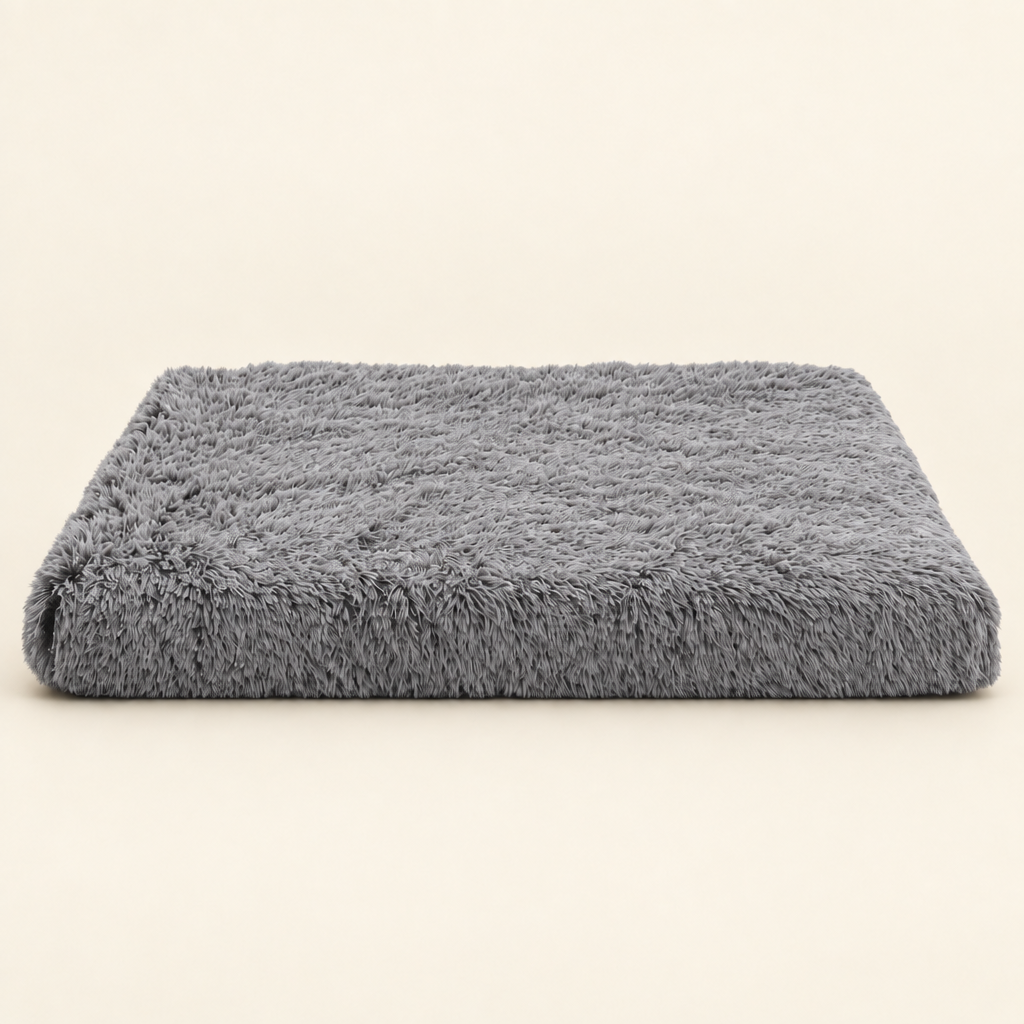 Plush Nest Dog Bed, Grey