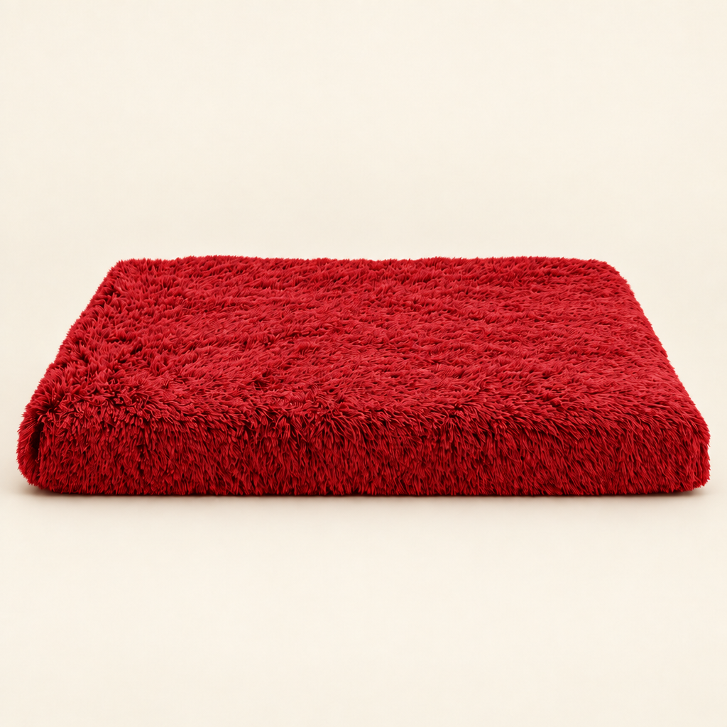 Plush Nest Dog Bed, Red
