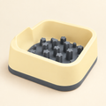 Star Slow Feeder Cat Bowl in Cream Yellow